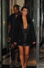 KIM KARDASHIAN Leaves Her Hotel in Paris