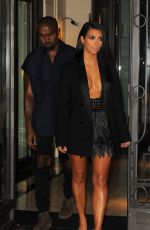 KIM KARDASHIAN Leaves Her Hotel in Paris