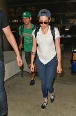 KRISTEN STEWART Arrives Back at LAX from Japan