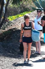 KRISTEN STEWART in Shorts Out Hiking in Malibu