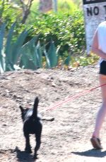 KRISTEN STEWART in Shorts Out Hiking in Malibu