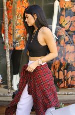 KYLIE JENNER Arrives at Andy Lecompte Salon in West Hollywood