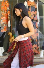 KYLIE JENNER Arrives at Andy Lecompte Salon in West Hollywood