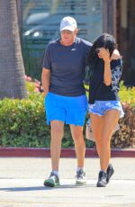 KYLIE JENNER in Denim Shorts Out and About in West Hollywood