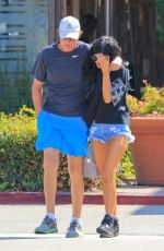 KYLIE JENNER in Denim Shorts Out and About in West Hollywood