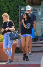 KYLIE JENNER in Denim Shorts Out and About in West Hollywood