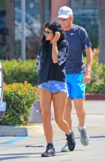 KYLIE JENNER in Denim Shorts Out and About in West Hollywood