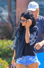 KYLIE JENNER in Denim Shorts Out and About in West Hollywood