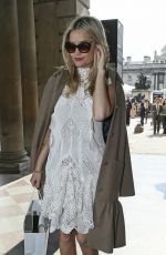 LAURA WHITMORE Arrives at Somerset House for London Fashion Week