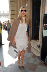 LAURA WHITMORE Arrives at Somerset House for London Fashion Week