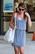 LEA MICHELE Arrives at Earth Bar in West Hollywood