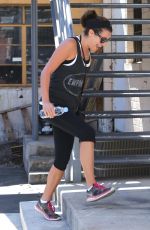 LEA MICHELE Leaves a Yoga Studio in Los Angeles 2509