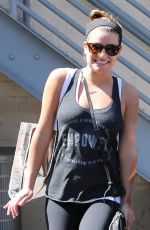 LEA MICHELE Leaves a Yoga Studio in Los Angeles 2509