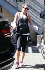 LEA MICHELE Leaves a Yoga Studio in Los Angeles 2509