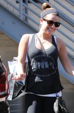 LEA MICHELE Leaves a Yoga Studio in Los Angeles 2509