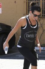 LEA MICHELE Leaves a Yoga Studio in Los Angeles 2509