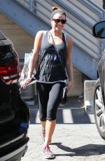 LEA MICHELE Leaves a Yoga Studio in Los Angeles 2509
