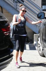LEA MICHELE Leaves a Yoga Studio in Los Angeles 2509