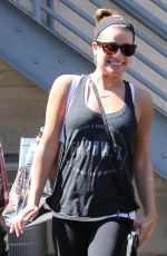 LEA MICHELE Leaves a Yoga Studio in Los Angeles 2509