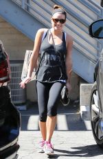 LEA MICHELE Leaves a Yoga Studio in Los Angeles 2509