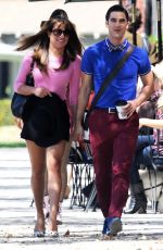 LEA MICHELE on the Set of Glee in Glendale