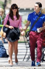 LEA MICHELE on the Set of Glee in Glendale