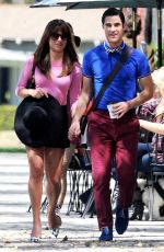 LEA MICHELE on the Set of Glee in Glendale