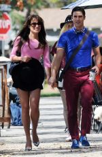 LEA MICHELE on the Set of Glee in Glendale