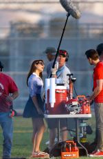 LEA MICHELE on the Set of Glee in Los Angeles 2209