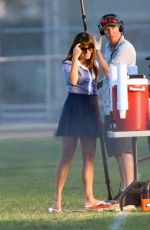 LEA MICHELE on the Set of Glee in Los Angeles 2209