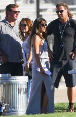 LEA MICHELE on the Set of Glee in Los Angeles 2209