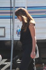 LEA MICHELE on the Set of Glee in Los Angeles 2409