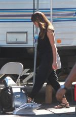 LEA MICHELE on the Set of Glee in Los Angeles 2409