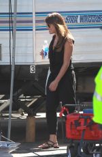 LEA MICHELE on the Set of Glee in Los Angeles 2409