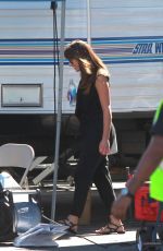 LEA MICHELE on the Set of Glee in Los Angeles 2409