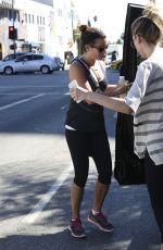 LEA MICHELE Shopping at Sweat Shop in Los Angeles