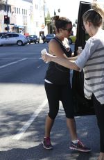 LEA MICHELE Shopping at Sweat Shop in Los Angeles