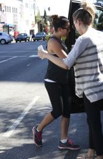 LEA MICHELE Shopping at Sweat Shop in Los Angeles