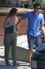 LEIGHTON MEESTER and Adam Brody Out and About in New York