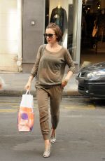 LILY COLLINS Out Shopping in Paris