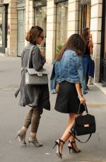 LILY COLLINS Out Shopping in Paris