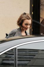 LILY COLLINS Out Shopping in Paris