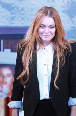 LINDSAY LOHAN at Speed-the-plow Opening Night in London