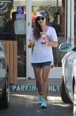 LUCY HALE Leaves Coffee Bean & Tea Leaf in Los Angeles
