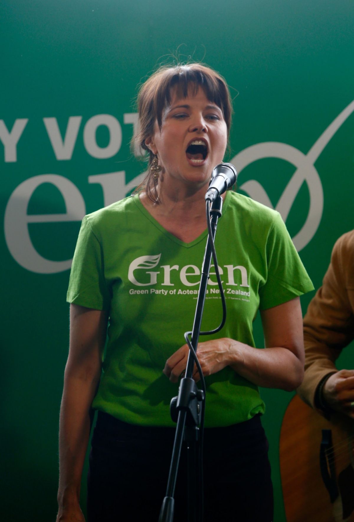 LUCY LAWLES at Green Party Election Campaign in Auckland