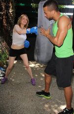 MAITLAND WARD at a Workingout Photoshoot in West Hollywood