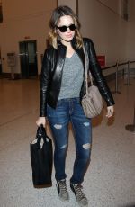 MANDY MOORE Arrives at Los Angeles International Airport