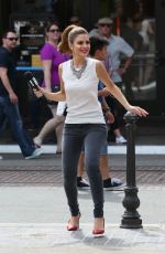 MARIA MENOUNOS on the Set of Extra at the Grove in West Hollywood 0809