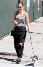 MENA SUVARI Walks Her Dog Out in Los Angeles
