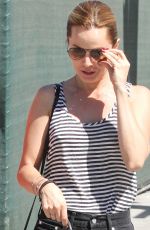MENA SUVARI Walks Her Dog Out in Los Angeles